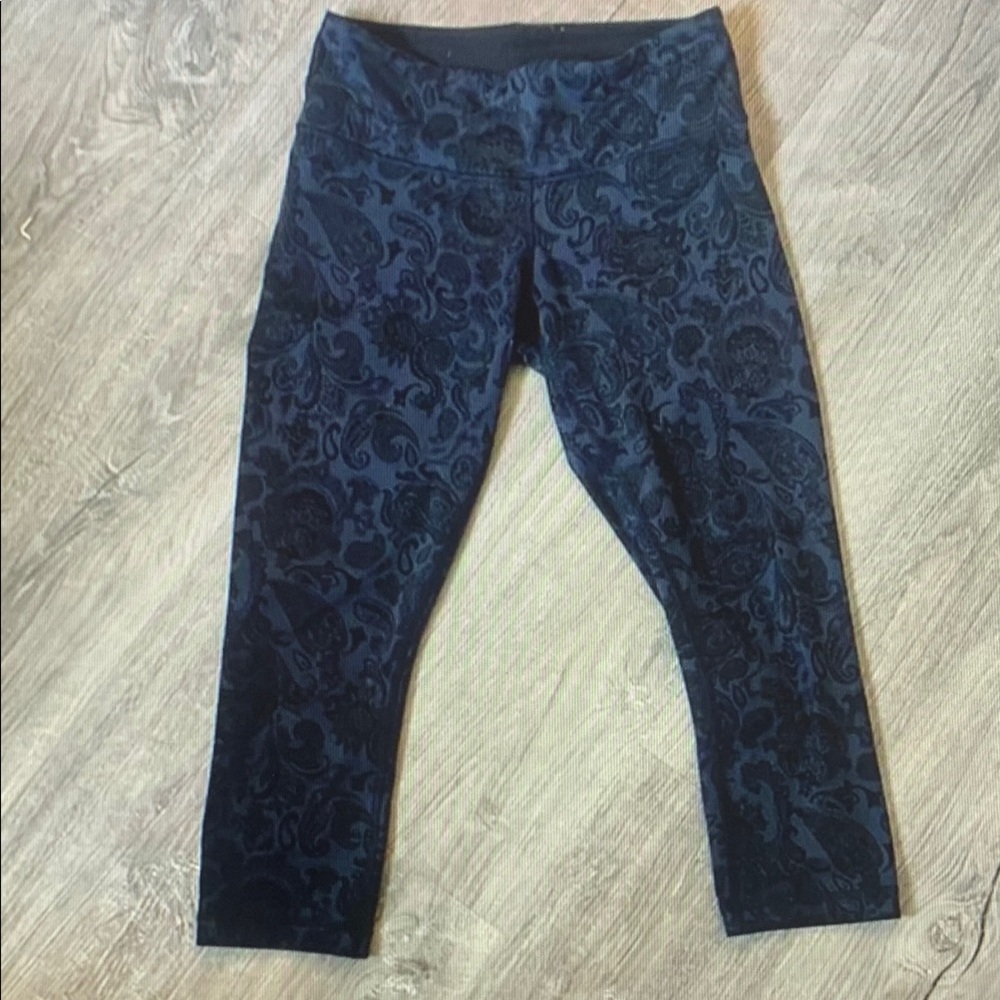 Women's Black Patterned Pants